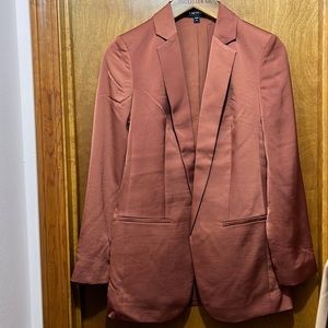 Express Henna Satin Open Front Boyfriend Blazer. Never worn brand new w out tags